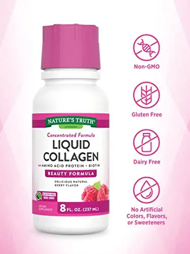 Nature's Truth Liquid Collagen | 8 oz | Non-GMO, Gluten Free Supplement | Natural Berry Nature's Truth Au supplements