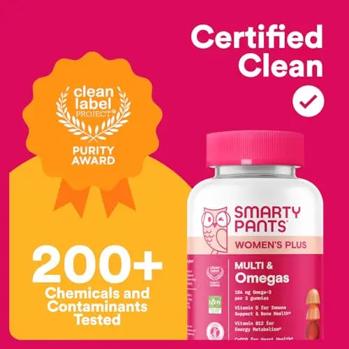 SmartyPants Women's Multivitamin Gummies - Improved Formula: Omega 3 (DHA/EPA), Methylfolate, CoQ10, Vitamin D3, C, Vitamin B12, B6, A, K & Zinc SmartyPants Au supplements