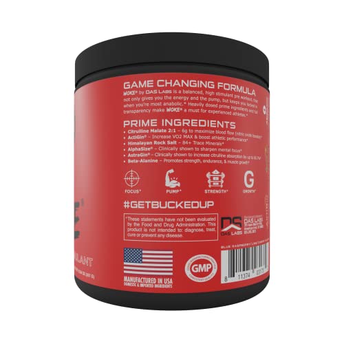 Bucked Up - Woke - HIGH STIM Pre Workout - Best Tasting - Focus Nootropic, Pump, Strength and Growth, 30 Servings (Rocket Pop) Bucked Up Au supplements