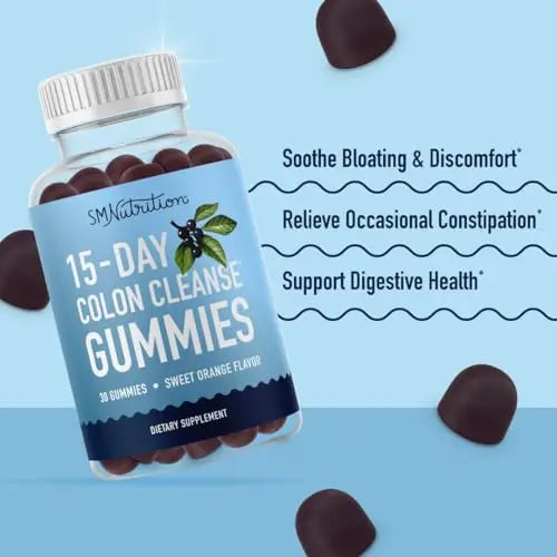 15 Day Colon Cleanse & Detox Gummies | Occasional Constipation & Bloating Relief SMNutrition Au supplements