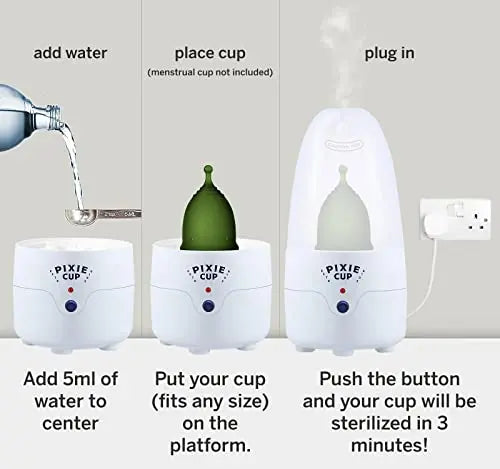 Pixie Menstrual Cup & Disc Steamer Sterilizer - Ranked 1 for The Best Steamer - Kills 99.9% of Germs Pixie Cup Au supplements