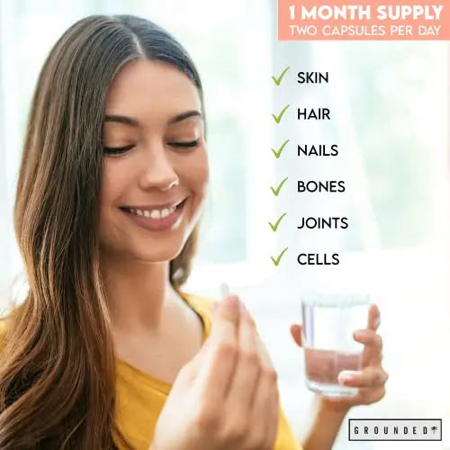 Hydrolysed Marine Collagen 700mg with Hyaluronic Acid, Vitamin C, Vitamin E, Copper & Biotin G R O U N D E D COFFEE SCRUB Au supplements
