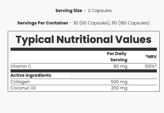 Coconut + Collagen (180 Capsules) - Myvitamins MyVitamins Au supplements