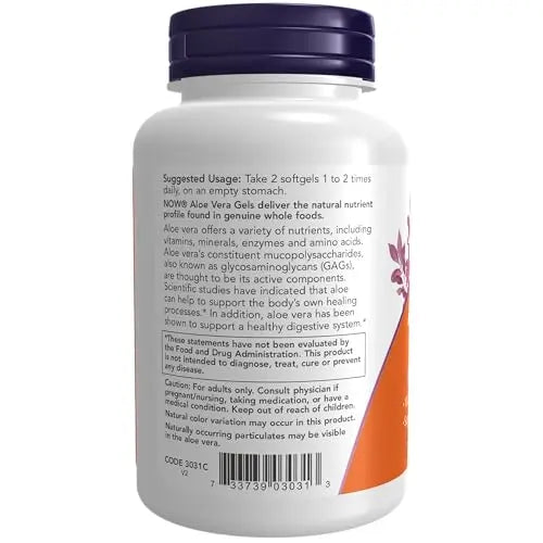 NOW Supplements, Aloe Vera (Aloe barbadensis) 10,000 mg, Supports Digestive Health NOW Au supplements