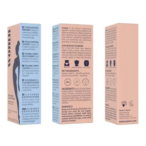 womn Intimate Comfort DRY & FRESH LIQUID POWDER – talc-free liquid body powder against moisture womn Au supplements