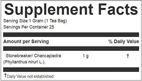 Stone Breaker Chanca Piedra Herbal Tea - 100% Naural from Peru (2x 25 Tea Bags Pack) Natural Kidney Cleanse & Gallbladder Stones Support– Detoxify Urinary Tract, Flush Impurities, Clear Urinary System AOSGYA Au supplements
