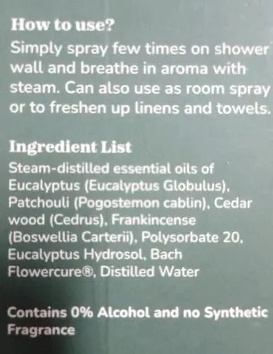 Eucalyptus Shower Spray Spa Feel - Escape to Serene Eucalyptus Forest (1200+ Sprays) Calmveda Au supplements