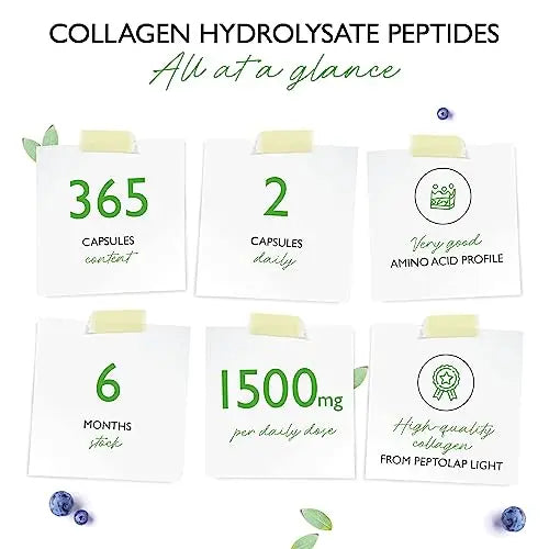 Collagen - 365 Capsules - 1500 mg per Daily Serving - Premium: 100% Bovine Collagen Vit4ever Au supplements