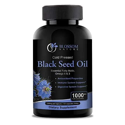 Black Seed Oil Capsules 1000mg - Premium Black Cumin Seed Oil Capsules - Black Seed Blossom Nature Au supplements