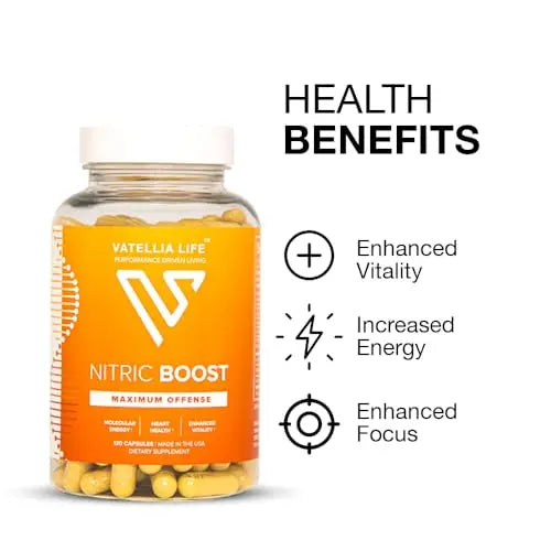 Vatellia Life Nitric Boost - Nitric Oxide for Blood Pressure Support, Natural Circulation Vatellia Life Au supplements
