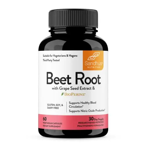Sandhu's Beet Root Powder Capsules with Bioperine| 60 Capsules, 60 Days Supply Sandhu's Au supplements