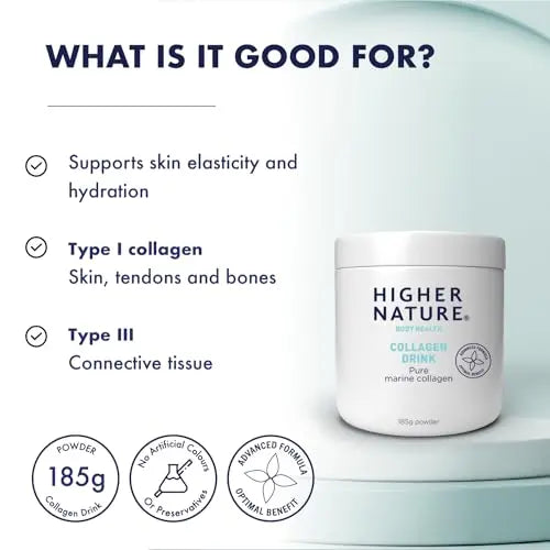Higher Nature - Collagen Drink - Increases Skin Elasticity & Hydration - Collagen Powder HIGHER NATURE Au supplements