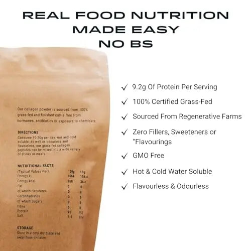 APE Nutrition Collagen Powder Peptides - Type 1 & 3 Bovine Collagen Protein, 100% Grass-Fed & Finished, Ancestral Supplement UK A | P | E Au supplements
