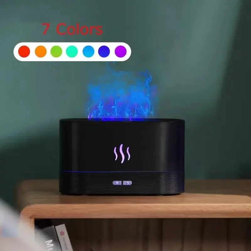Flame Aroma Diffuser Humidifier 180ml, Oil Essential 2 Modes Brightness Aroma Humidifier Generic Au supplements