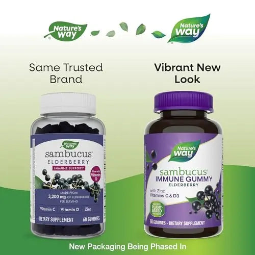Nature's Way Sambucus Elderberry Immune Gummies, Daily Immune Support Nature's Way Au supplements