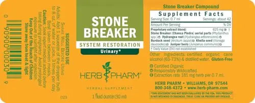 Herb Pharm Stone Breaker (Chanca Piedra) Compound Liquid for Urinary System Support - 1 Fl Oz Herb Pharm Au supplements