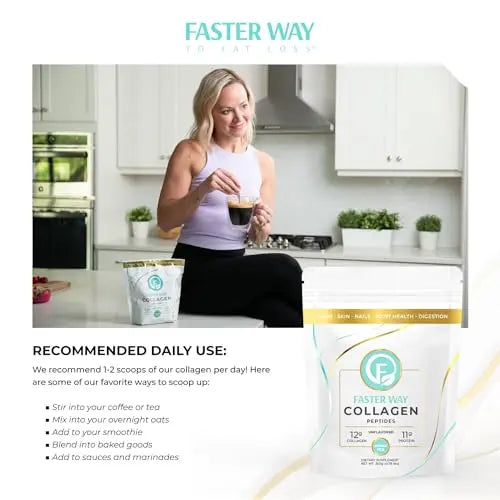 FASTer Way to Fat Loss, Unflavored, 360g Grass-Fed Beef Collagen Peptides for Skin FASTer Way to Fat Loss Au supplements