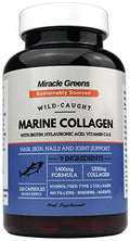 Marine Collagen 1400mg | 120 Capsules with Biotin, Hyaluronic Acid, Vitamin C, E, B2, Zinc, Copper & Iodine Miracle Greens Au supplements