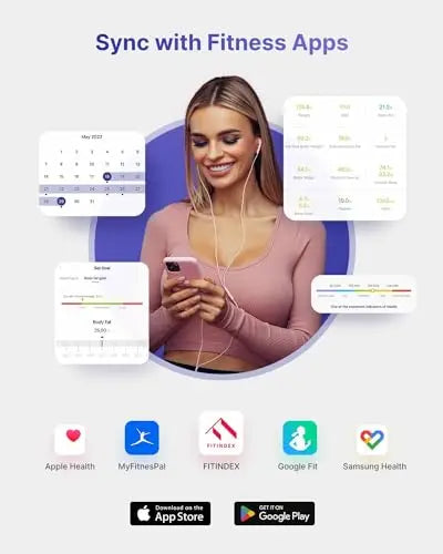 FITINDEX Smart Scale, FSA HSA Eligible Scale for Body Weight, Body Fat Scale with All-in-one FITINDEX Au supplements