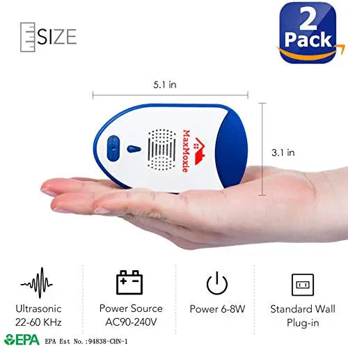 MaxMoxie Ultrasonic Pest Repeller, Humane Mice Control Electronic Insect MaxMoxie Au supplements
