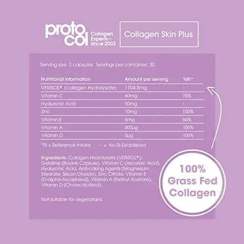 Proto-Col Collagen and Hyaluronic Acid Strong Supplement with Vitamin A, C and D Proto-Col Au supplements
