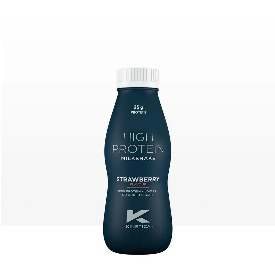 Kinetica Ready-to-Drink Protein Shake, 12 X 330mls, 165 cals, 25g Protein per Bottle, Low Fat (Strawberry) Kinetica Au supplements
