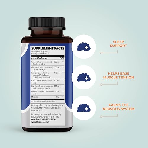 Rest-ZZZ - Powerful Sleep Support Supplement - Fall Asleep & Stay Asleep - Calms Nervous System LifeSeasons Au supplements