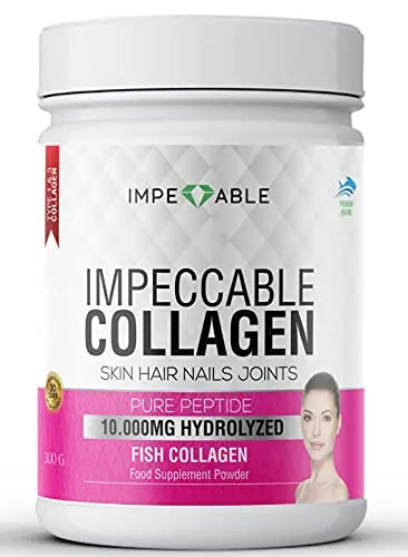IMPECCABLE Collagen Premium 10.000 mg Pure peptide hydrolyzed Marine Collagen Powder Impeccable Au supplements