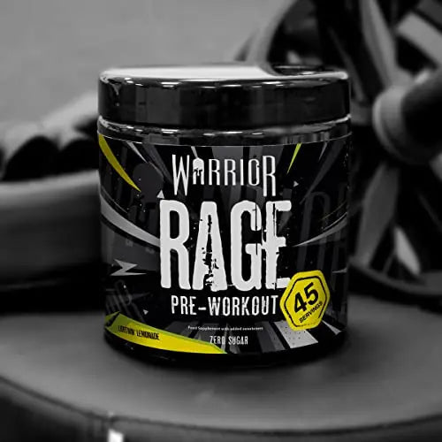 Warrior - RAGE Pre Workout Powder – Lightnin’ Lemonade 392g, WA-RG-045-01 Warrior Au supplements