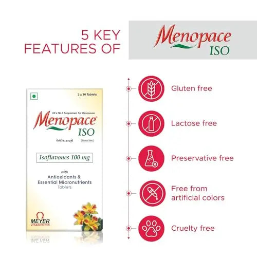 30 Tablets with Isoflavones, Amino acids & Essential Vitamins to Support Menopause Symptoms My Store Au supplements