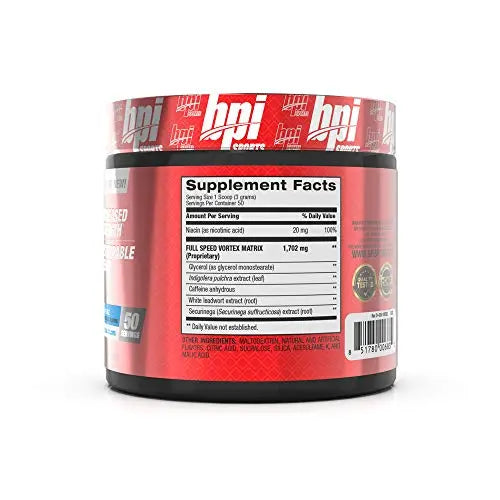 BPI Sports 1.M.R. Vortex Pre-Workout Powder, Blue Raz, 5.3 Ounce BPI Sports Au supplements