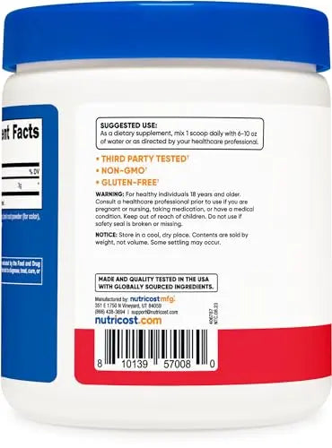 Nutricost L-Citrulline Malate 2:1 (300g) Fruit Punch - Workout Support, Muscle Performance Nutricost Au supplements