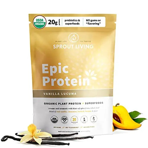 Sprout Living Epic Protein Vanilla Lucuma, 454 g Sprout Living Au supplements