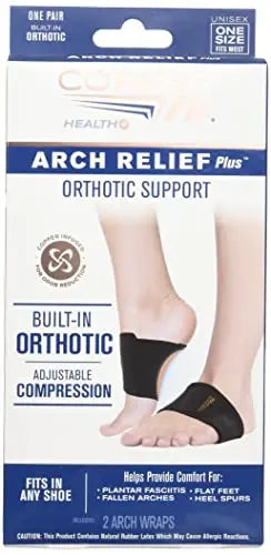 Copper Fit Health Unisex Arch Relief Plus with Built-In Orthotic (Pack of 12) Copper Fit Au supplements