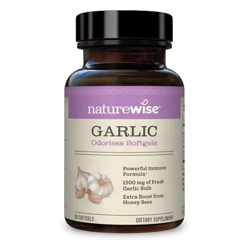 NatureWise Garlic Odorless Softgels 1500mg Support Teeth & Immune System Health NatureWise Au supplements