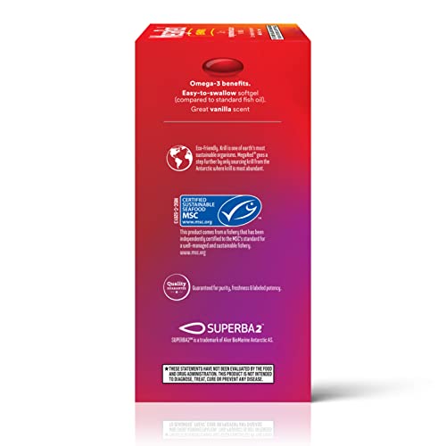 Megared Omega-3 Fish Oil + High Absorption Krill Oil 500mg Softgels, MegaRed Advanced 4in1 (80 count in a bottle) Concentrated Omega-3 Fish