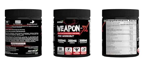 NutriJa Weapon-X Pre-Workout Powder with 21 Active Ingredients - 3 Best forms of Creatine NutriJa Au supplements