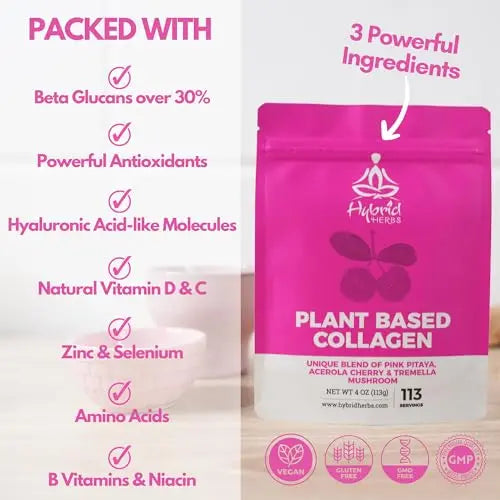 HYBRID HERBS – Plant Based Collagen Powder - Anti Aging Supplement for Skin, Wrinkles Hybrid Herbs Au supplements