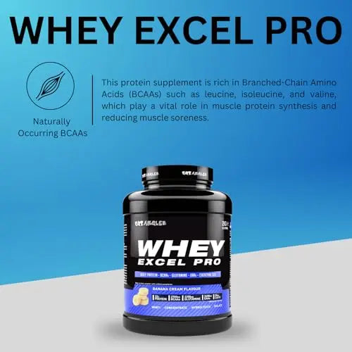 Out Angled Whey Excel Pro Whey Protein Powder Vanilla Flavour, 2kg, 66 Servings, High Protein Powder OUT ANGLED Au supplements