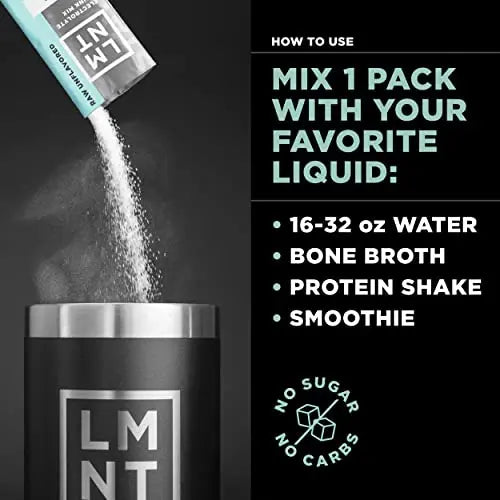 LMNT Zero-Sugar Electrolytes - Raw Unflavored Salt - Hydration Powder Packets Drink LMNT Au supplements