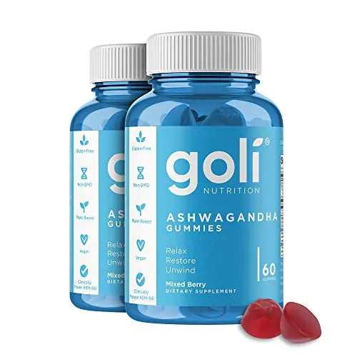 Goli Ashwagandha & Vitamin D Gummy 120 Count - Relax. Restore. Unwind Goli Au supplements