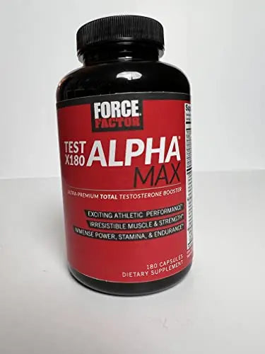 FORCE FACTOR Test X180 Alpha Max, 2-Pack, Total Testosterone and Nitric Oxide Booster Force Factor Au supplements