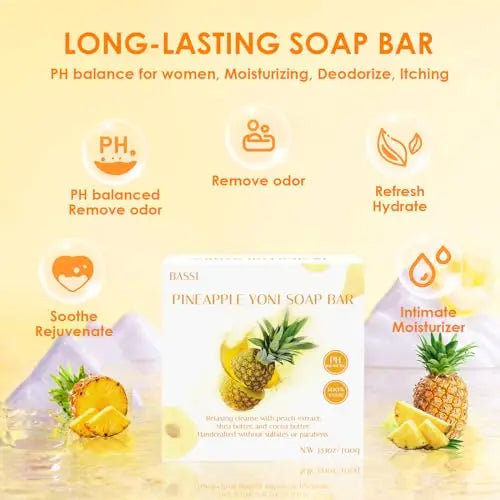 2 PCS Yoni Soap Bars Feminine Wash, 100% Natural Organic Yoni Bar Soap for Women Ph Balance Yoni BASSI Au supplements