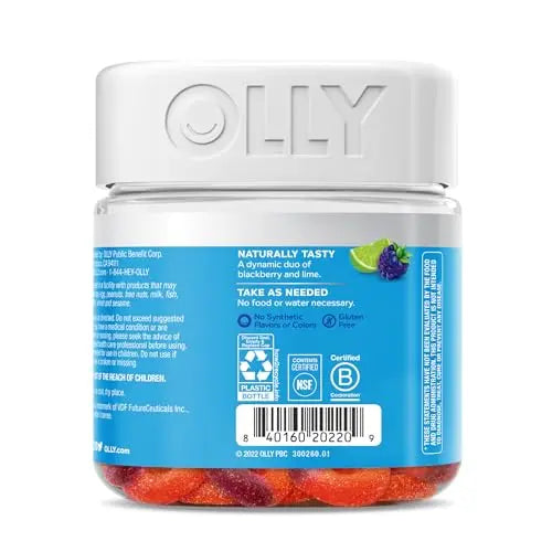 OLLY Pre-Game Energize Workout Gummy Rings, S7 Plant-Based Blend, B Vitamins, Berry OLLY Au supplements