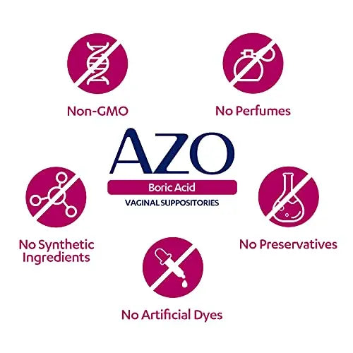 AZO Boric Acid Vaginal Suppositories, Helps Support Odor Control and Balance Vaginal PH AZO Au supplements