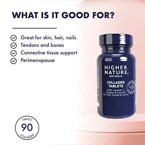 Higher Nature - Collagen Tablets - Hydrolysed Marine Collagen - Vitamin C - Calcium for Bone Support HIGHER NATURE Au supplements