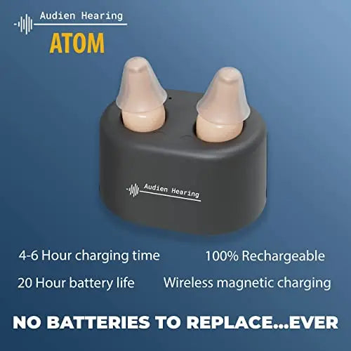 Audien ATOM Rechargeable Hearing Amplifier to Aid and Assist Hearing Audien Hearing Au supplements