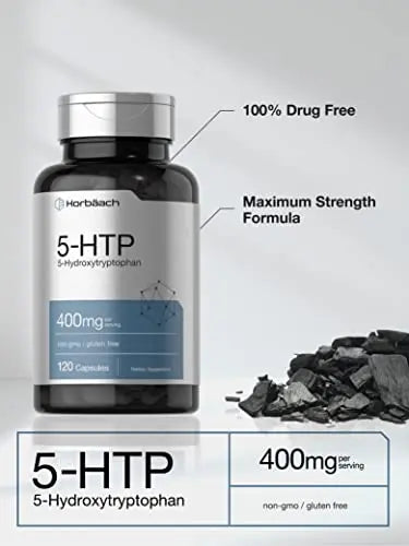 5HTP 400mg | 120 Capsules | 5-HTP Extra Strength Supplement | Non-GMO, Gluten Free Horbäach Au supplements