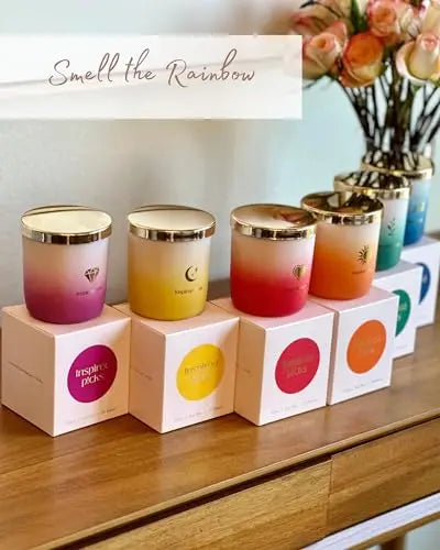Inspired Picks Refreshing Green Candle – Wood Sage & Sea Salt w/Gold Stemmed Leaves Symbol Inspired Picks Au supplements