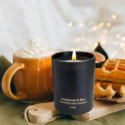 Sandalwood Rose Scented Candles, Christmas Birthday Candle Gifts for Women, Best Friends Kelly's Custom Candles Au supplements